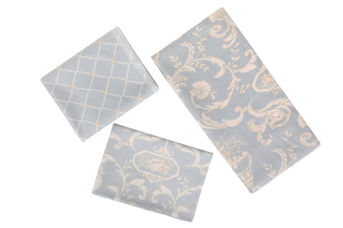 L'essentiel linge de maison Conjunto de doble piqué Azul y blanco L'essentiel linge de maison Conjunto de doble piqué Azul y blanco